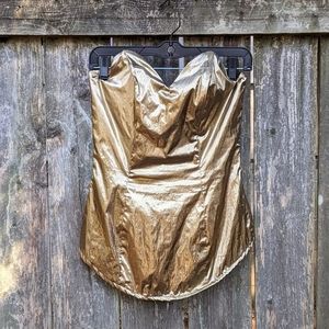 Vintage gold bustier top